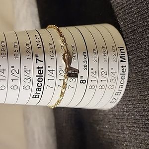 Monet Gold Tone Chain Bracelet 7.5 "